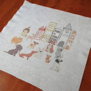 Kiskutya mintás textil panel