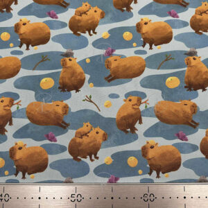 Capybara mintás vízlepergető gyöngyvászon darab