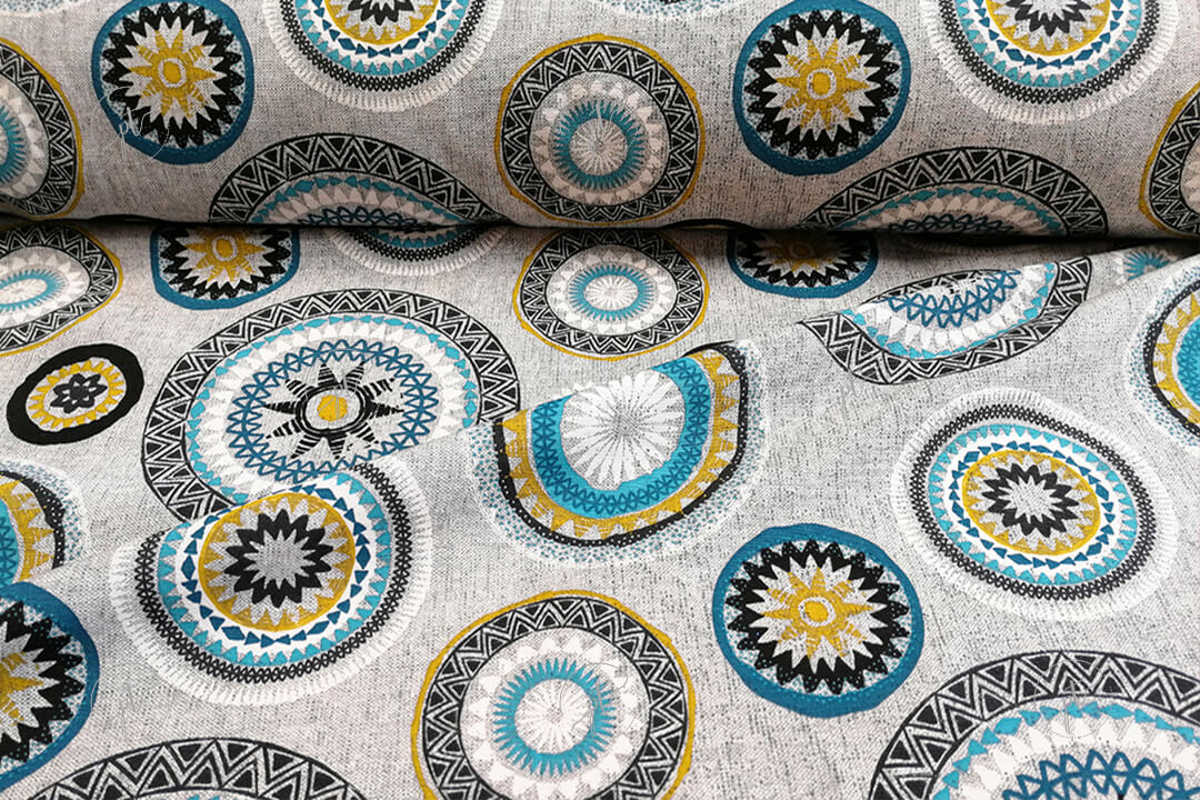 Mandala mintás vastag vászon kék - Image 2