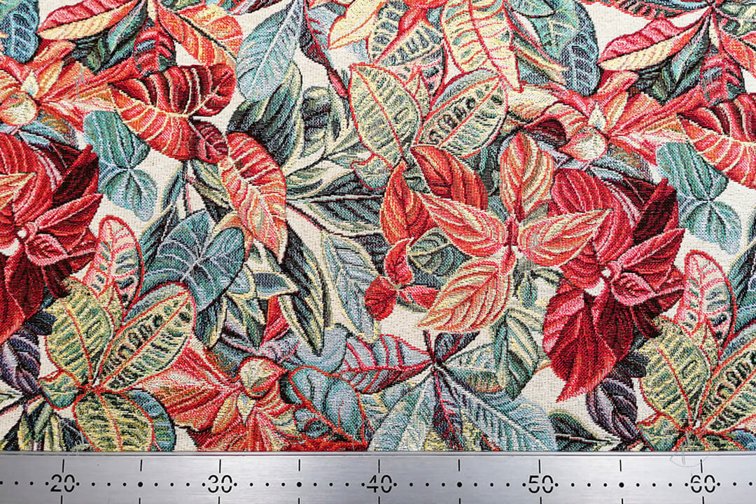 Levél mintás jacquard vastag vászon