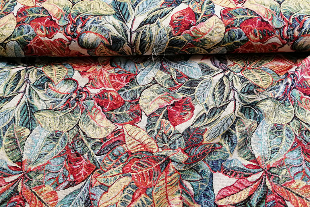 Levél mintás jacquard vastag vászon - Image 2