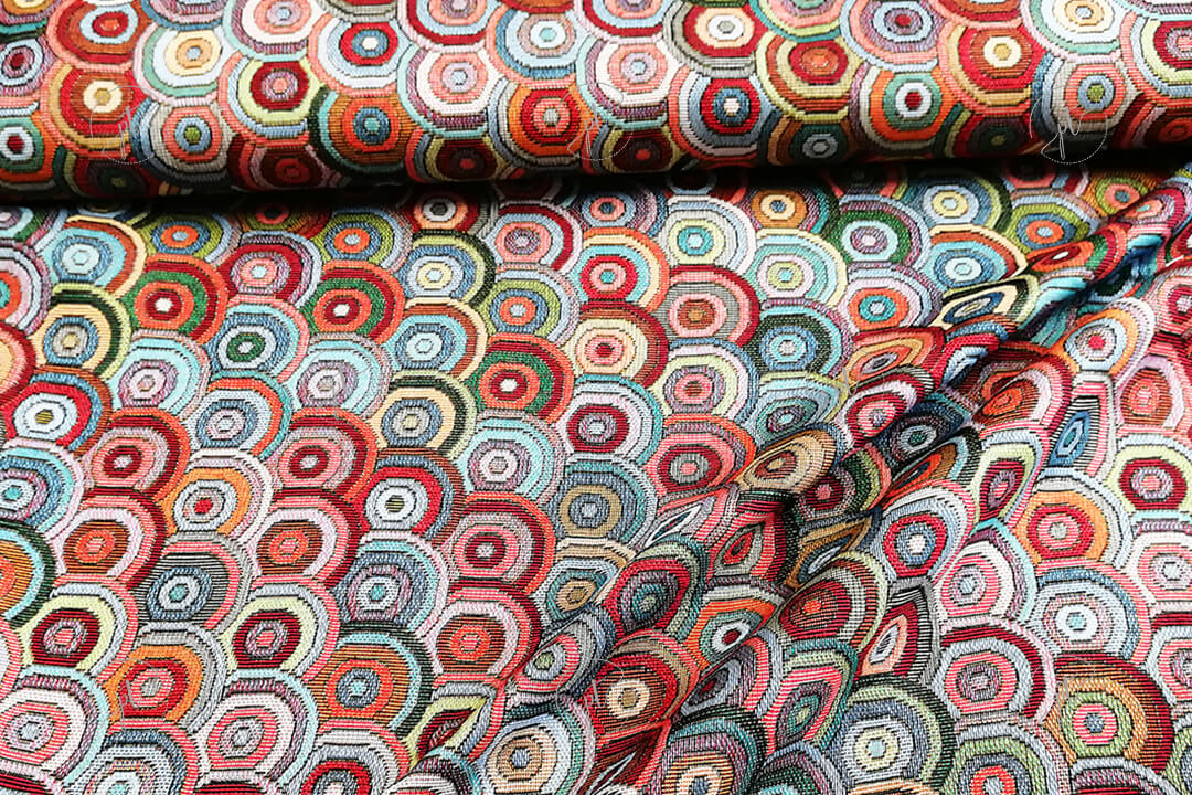 Kör mintás jacquard vastag vászon - Image 2